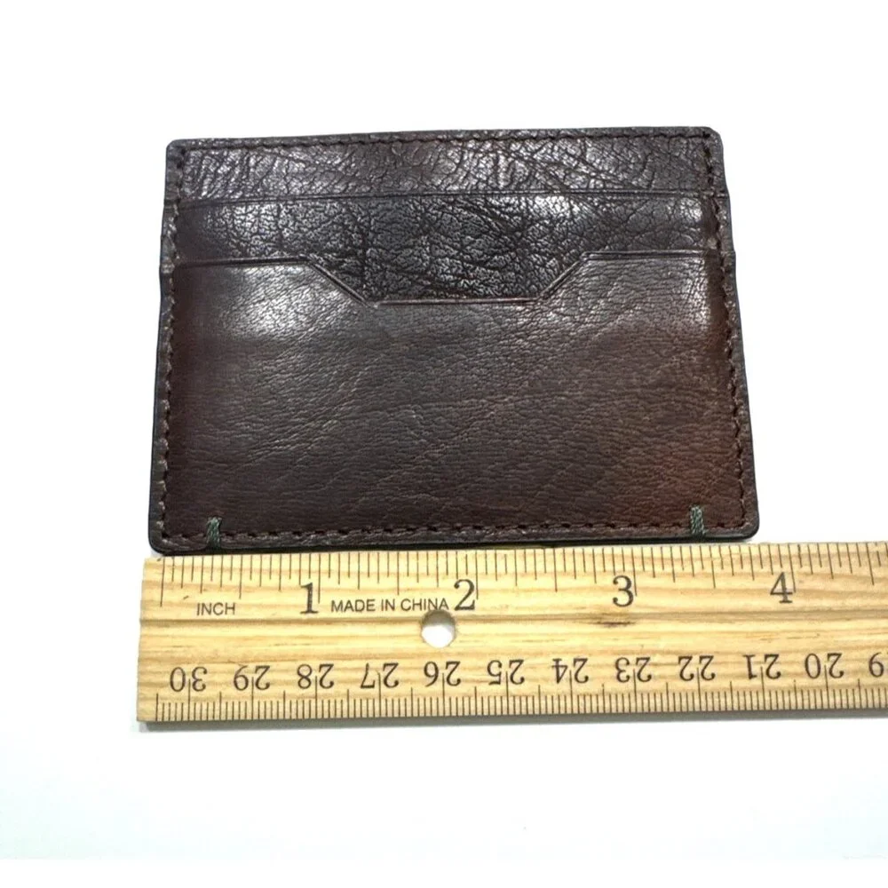 MOSAIC Brown Leather Card Holder Slim